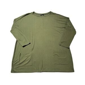 Dokotoo Womens 2XL Army Green Stretchy Flowy Comfy Tunic w/ Pockets